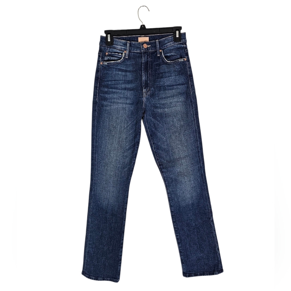 MOTHER The Swooner Rascal Ankle High‎ Rise Straight Leg Blue Jeans 25 Preowned